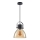 ITALUX - Lámpara colgante DARLENA 1xE27/40W/230V negro/marrón
