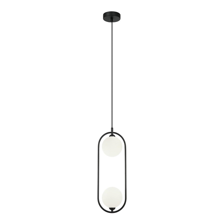 ITALUX - Lámpara colgante LUPUS 2xG9/25W/230V negro