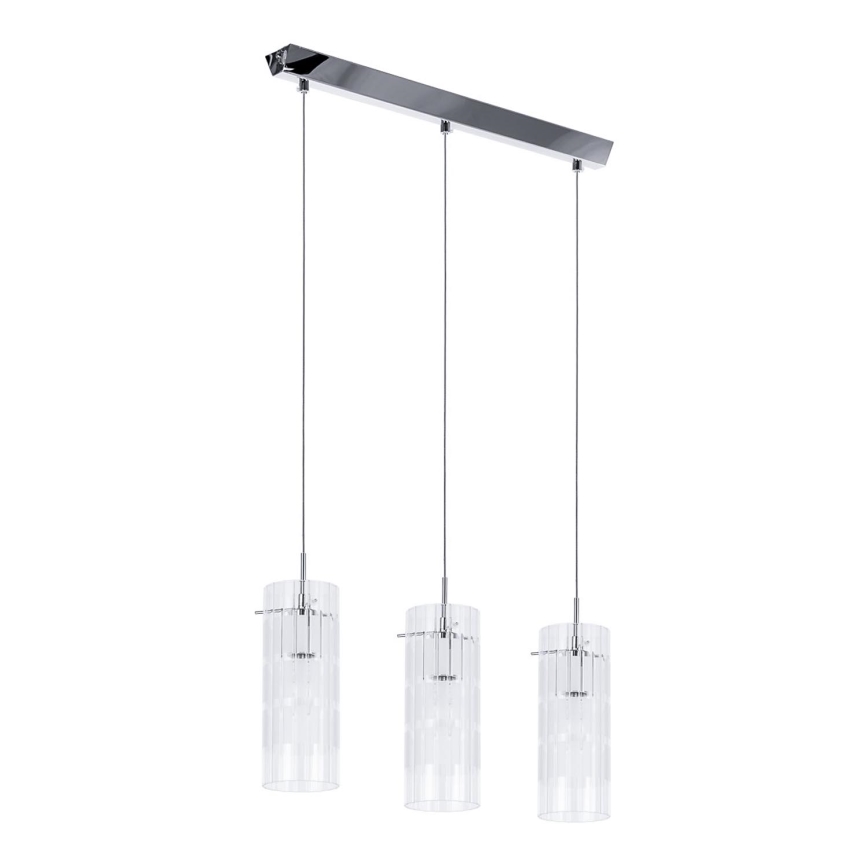 ITALUX - Lámpara colgante MAX 3xE27/60W/230V cromo brillante/transparente