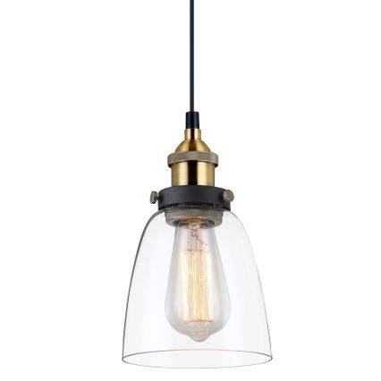 ITALUX - Lámpara colgante FRANCIS 1xE27/40W/230V negro/dorado