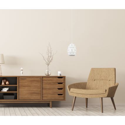 ITALUX - Lámpara colgante HARLEY 1xE27/40W/230V blanco