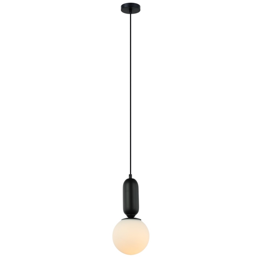 ITALUX - Lámpara colgante ALDEVA 1xE27/40W/230V diá. 15 cm negro