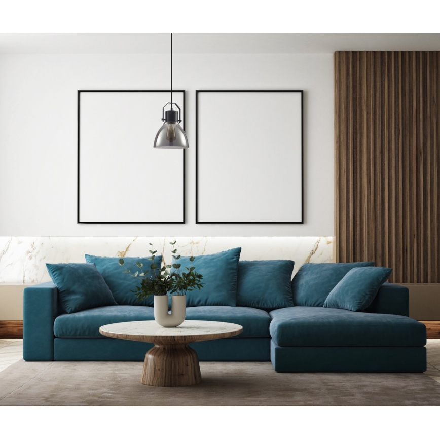 ITALUX - Lámpara colgante DARLENA 1xE27/40W/230V negro