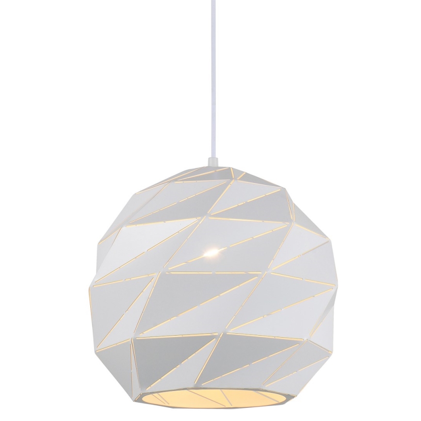 ITALUX - Lámpara colgante PALERMO 1xE27/40W/230V diá. 32 cm blanco