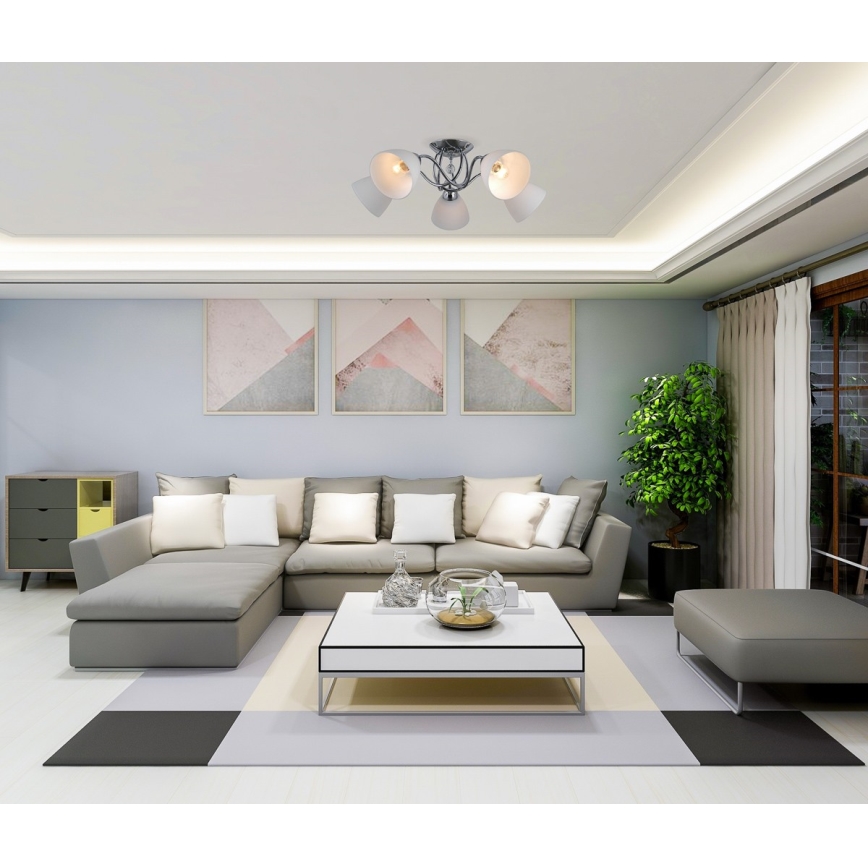 ITALUX - Lámpara de techo LUGANO 3xE27/40W/230V