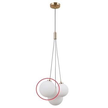 ITALUX - Vidrio de recambio para lámpara de araña PERLOS G9 diá. 13 cm blanco