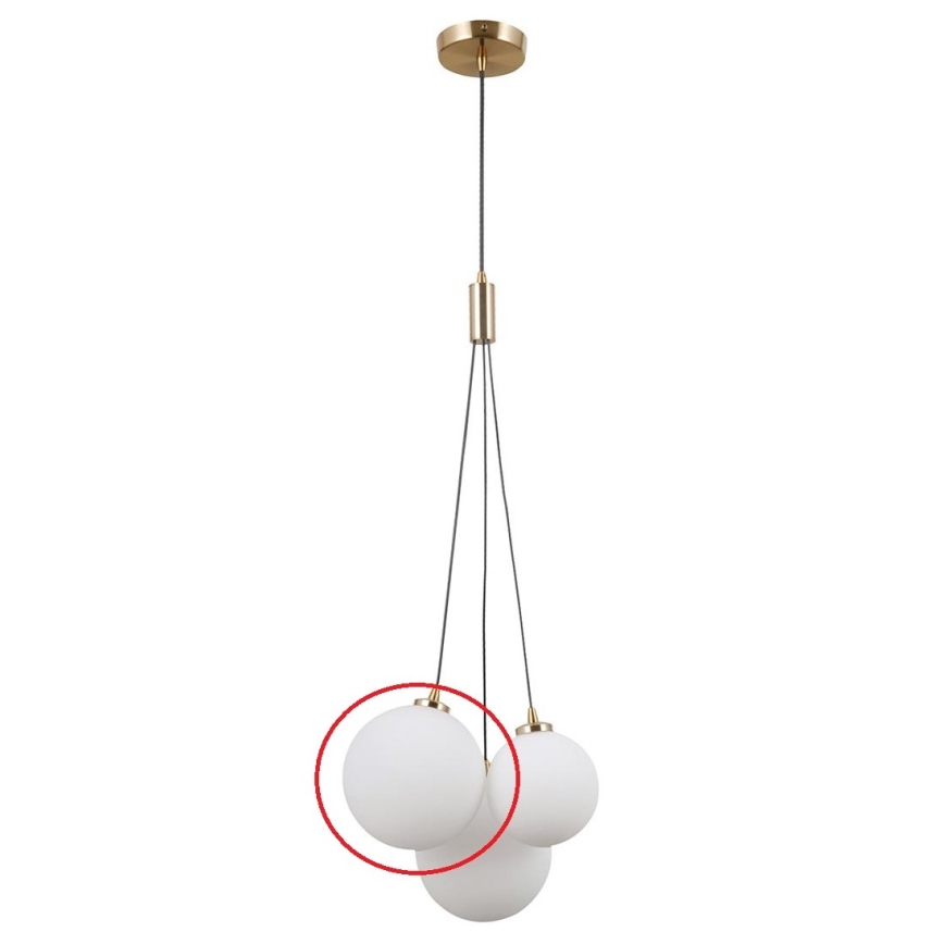 ITALUX - Vidrio de recambio para lámpara de araña PERLOS G9 diá. 13 cm blanco