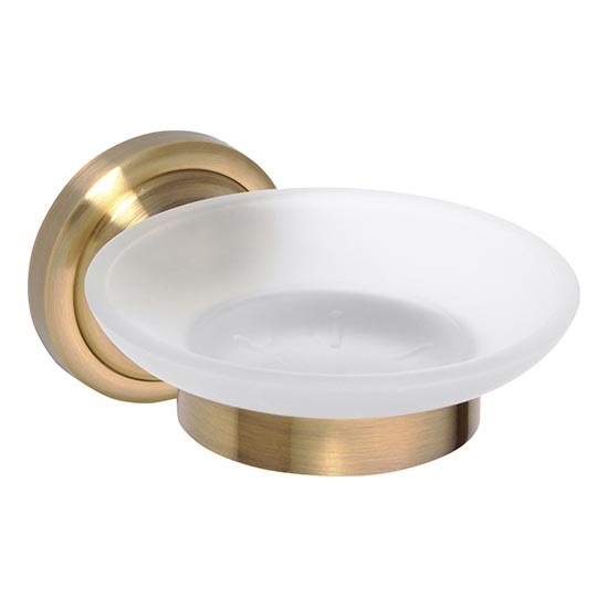 Jabonera 11x6,5 cm en acabado bronce