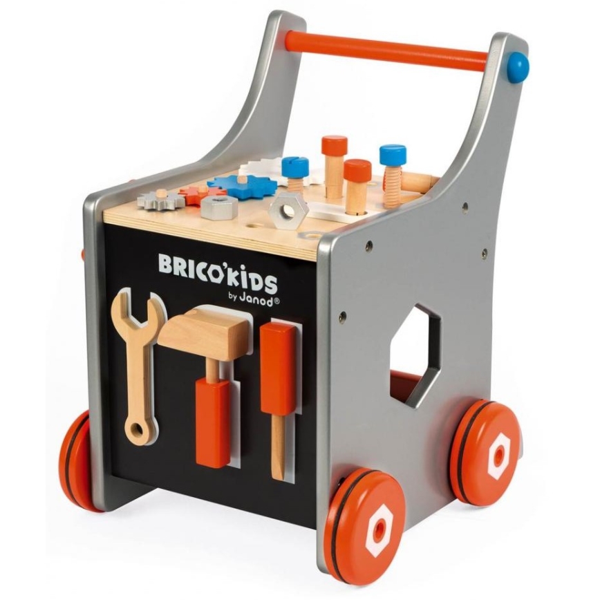 Janod - Andador de madera con herramientas BRICOKIDS