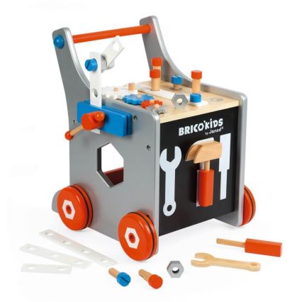 Janod - Andador de madera con herramientas BRICOKIDS