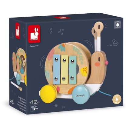 Janod - Caracol de madera con xilófono PURE