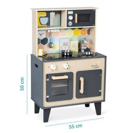 Janod - Cocina de madera con tablero LED MOZAIC 2xLR6