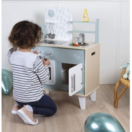 Janod - Cocina de madera PLUME azul
