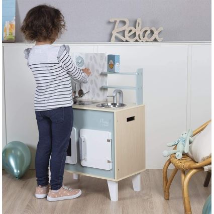 Janod - Cocina de madera PLUME azul