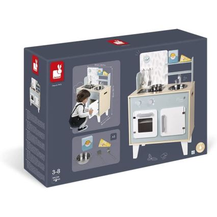 Janod - Cocina de madera PLUME azul