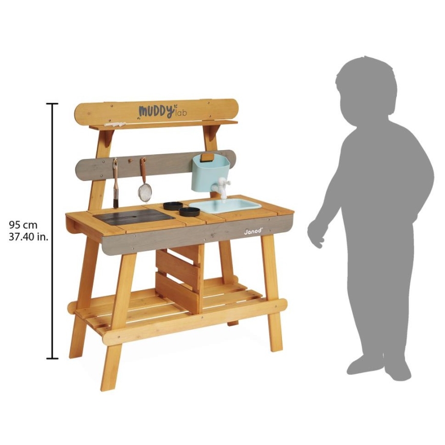 Janod - Cocinita de madera para exterior MUDDY LAB
