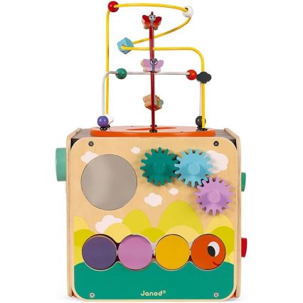 Janod - Cubo interactivo con laberinto MULTI ACTIVIDAD