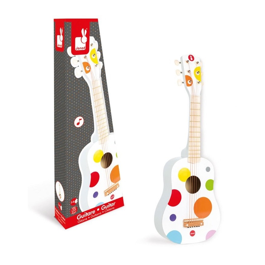 Janod - Guitarra infantil CONFETTI 6 cuerdas