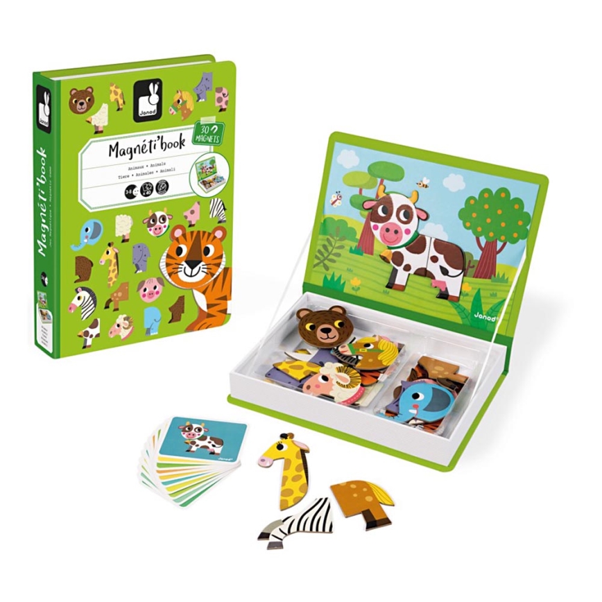 Janod - Juego magnético interactivo MAGNETIBOOK animales