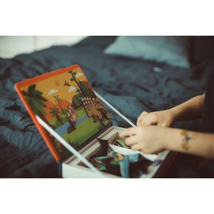 Janod - Juego magnético interactivo MAGNETIBOOK dinosaurios