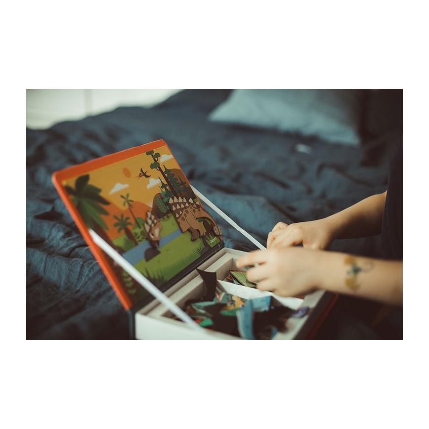 Janod - Juego magnético interactivo MAGNETIBOOK dinosaurios