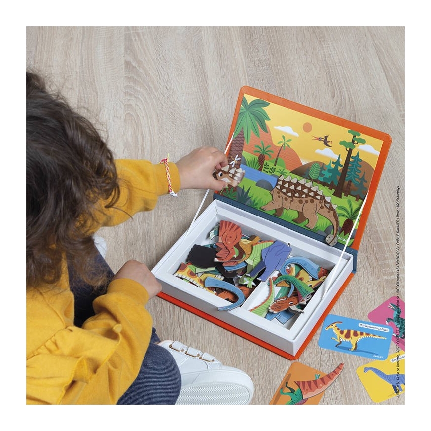 Janod - Juego magnético interactivo MAGNETIBOOK dinosaurios