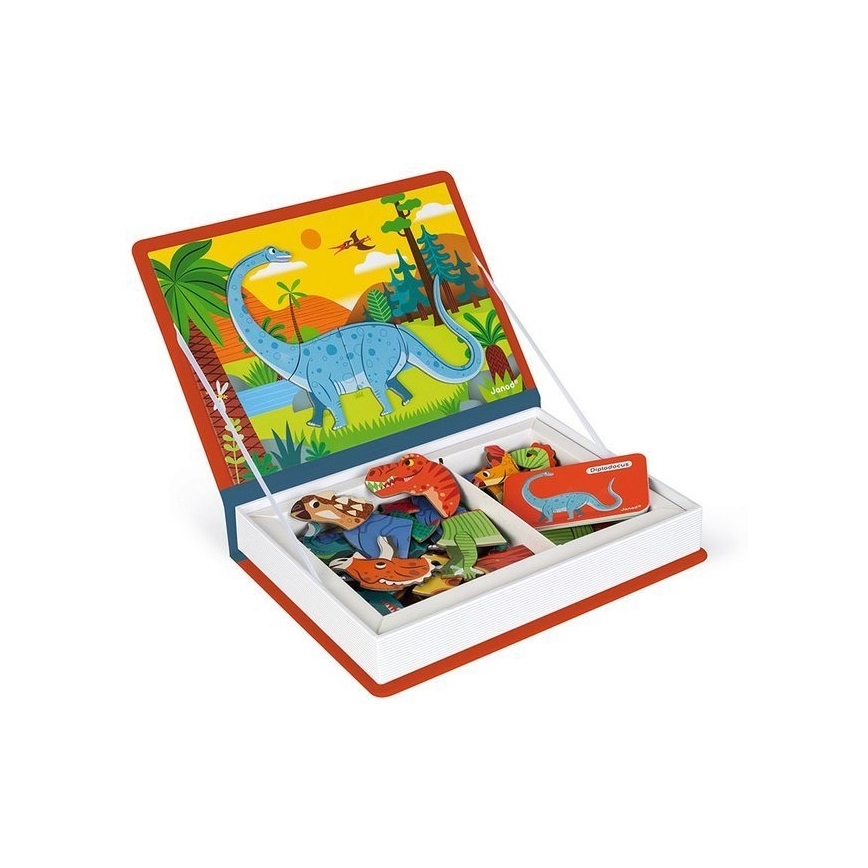 Janod - Juego magnético interactivo MAGNETIBOOK dinosaurios