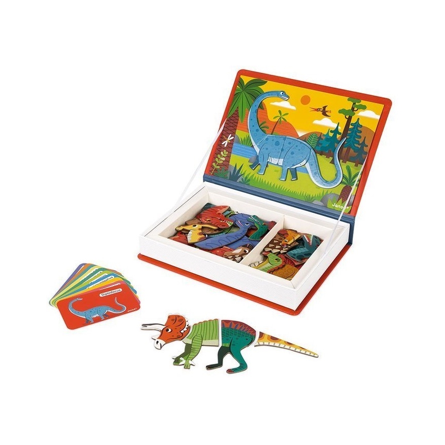 Janod - Juego magnético interactivo MAGNETIBOOK dinosaurios