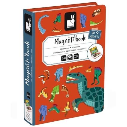 Janod - Juego magnético interactivo MAGNETIBOOK dinosaurios