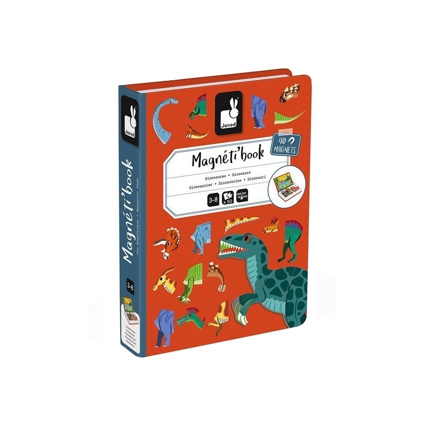 Janod - Juego magnético interactivo MAGNETIBOOK dinosaurios