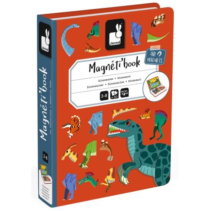 Janod - Juego magnético interactivo MAGNETIBOOK dinosaurios