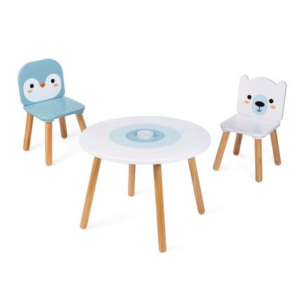 Janod - Mesa de madera con sillas