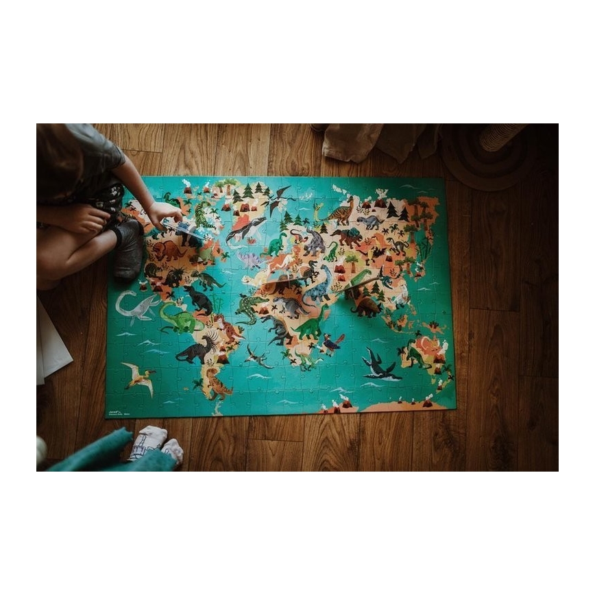 Janod - Puzzle educativo infantil 200 piezas dinosaurios