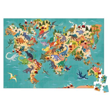 Janod - Puzzle educativo infantil 200 piezas dinosaurios