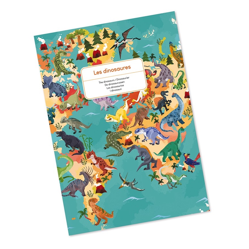 Janod - Puzzle educativo infantil 200 piezas dinosaurios