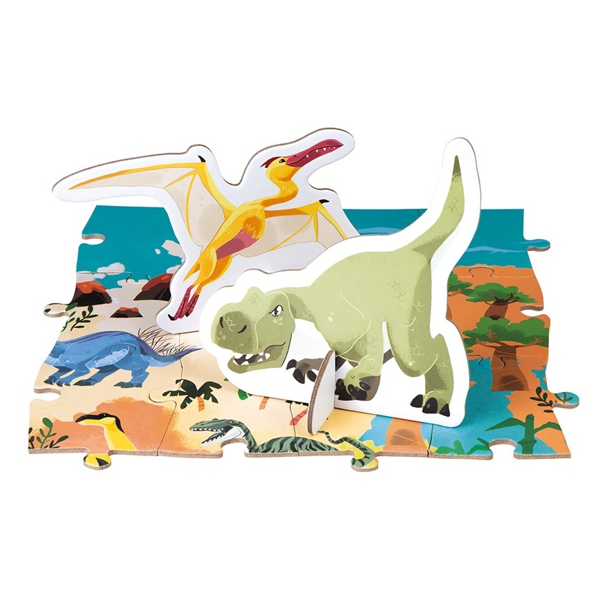 Janod - Puzzle educativo infantil 200 piezas dinosaurios
