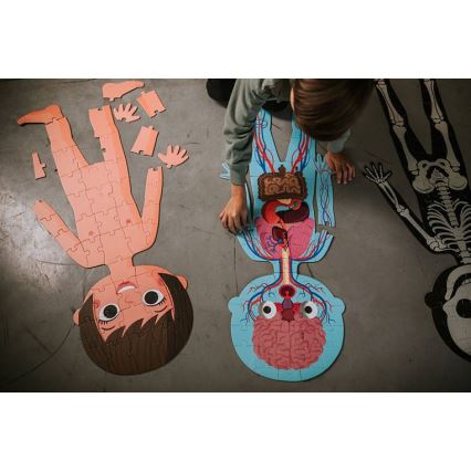 Janod - Puzzle educativo infantil 225 piezas cuerpo humano