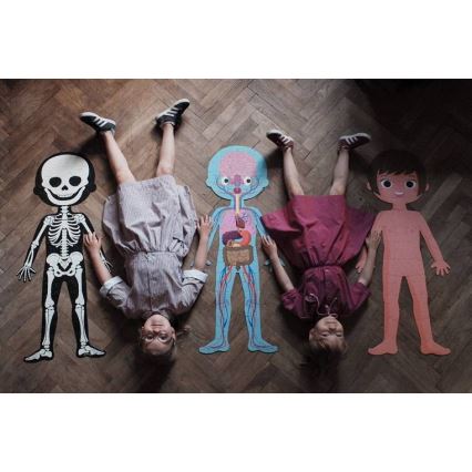 Janod - Puzzle educativo infantil 225 piezas cuerpo humano