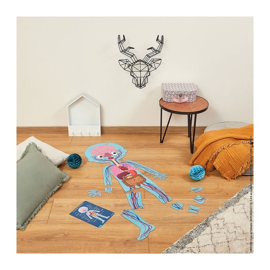 Janod - Puzzle educativo infantil 225 piezas cuerpo humano