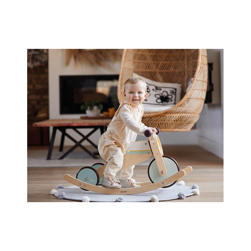 Janod - Triciclo de madera para niños 2en1