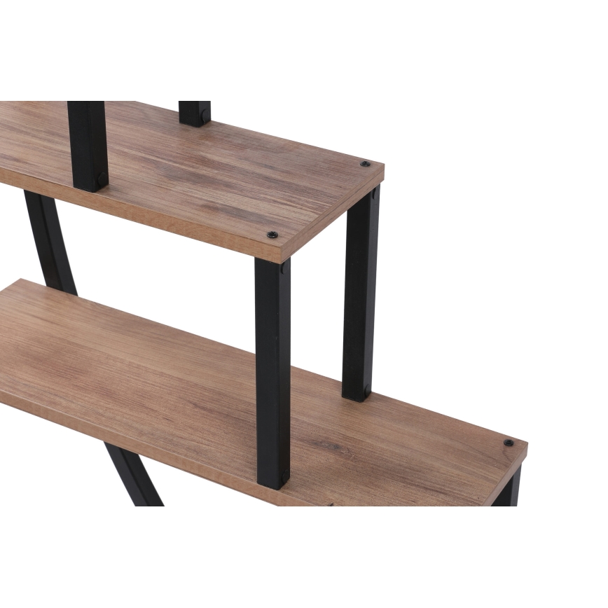 Jardinera 180x85 cm marrón/negro