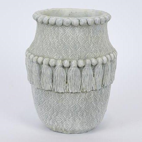Jarra decorativa gris 25,5x20,5 cm