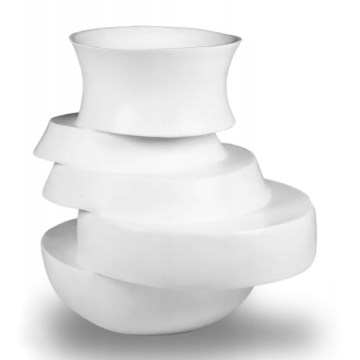 Jarrón 38x33x36 cm resina/blanco