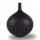 Jarrón de cerámica 24 cm, negro mate
