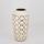 Jarrón de ceramica 25x13 cm dorado/blanco