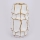 Jarrón de ceramica 25x14,5 cm dorado/blanco