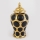 Jarrón de ceramica 27,6x15 cm dorado/negro