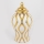 Jarrón de ceramica 30,6x16,2 cm dorado/blanco
