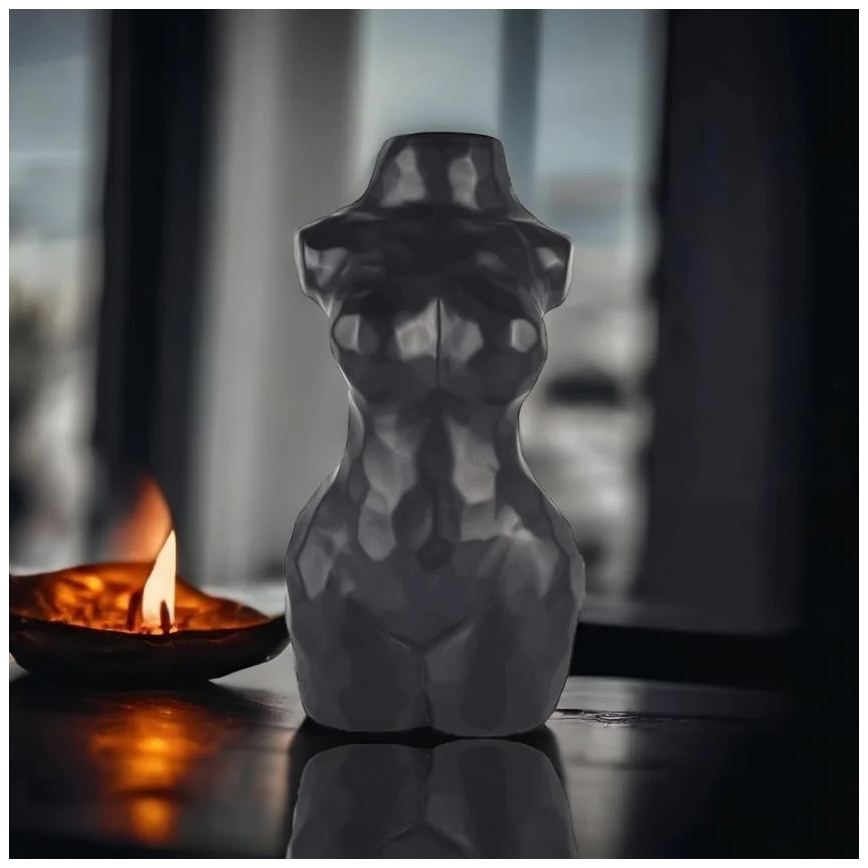 Jarrón de cerámica 30 cm, negro