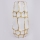 Jarrón de ceramica 31,5x15,5 cm dorado/blanco